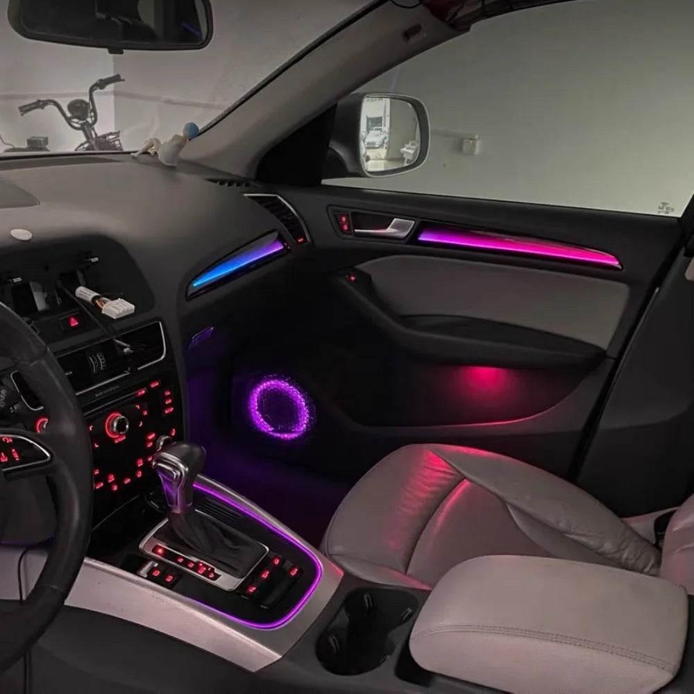 Upgrade 64-color Dynamic Ambient Lighting to 2009-2016 for Audi A4L Car Interior Symphony Rainbow LED Kit