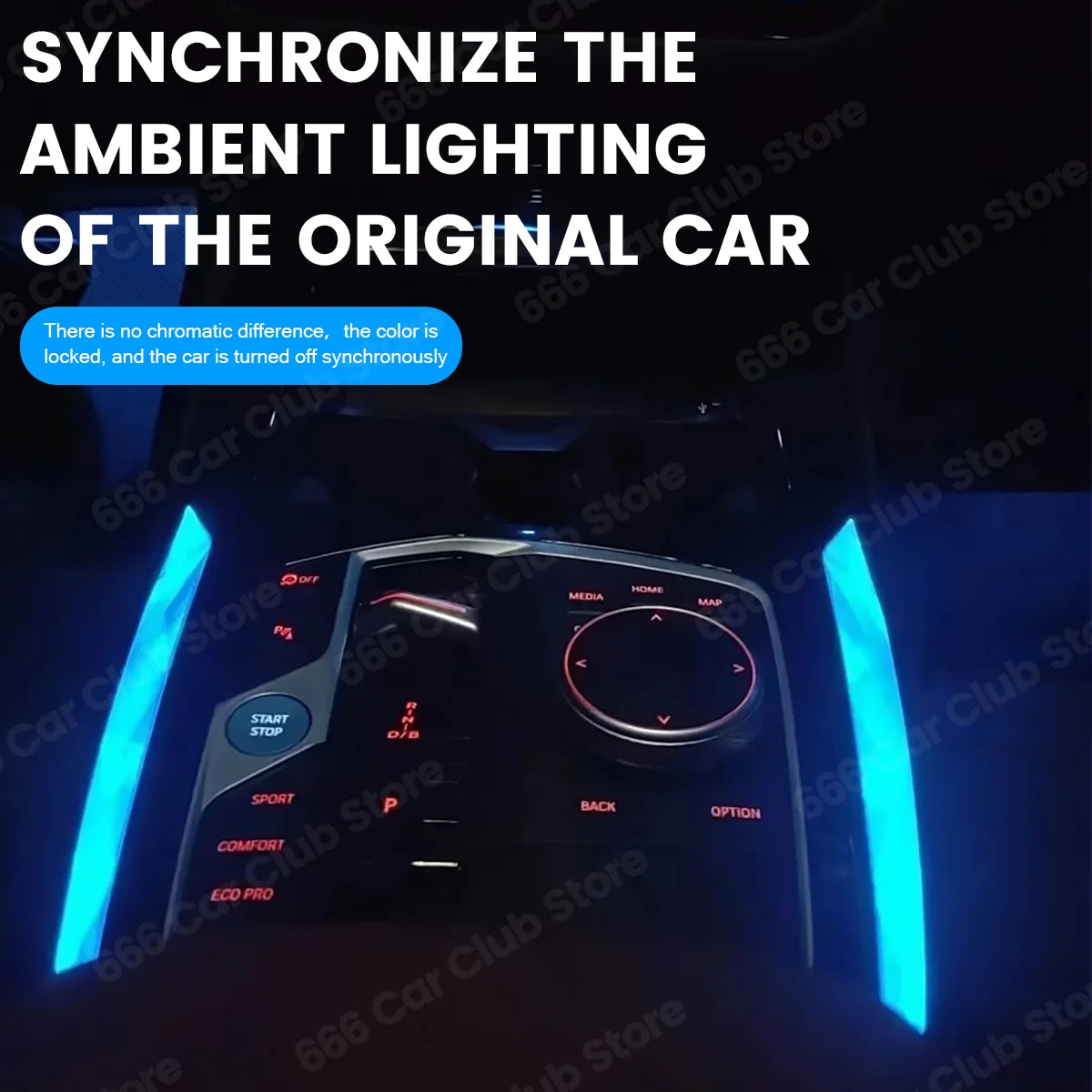 11 Colours  LED Crystal Center Console Saddle Light For  For BMW X3 X4 IX3 G01 G02 2022-2025 New  Decorative Lamp Ambient Light