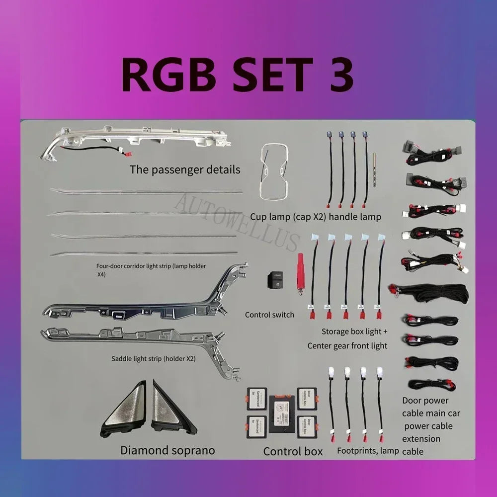 Auto AccessariesCar Led Light Atmosphere Light Strip Dynamic Mold Lamp Interior Ambient Lighting For Honda Accord 2018+Tweeter M