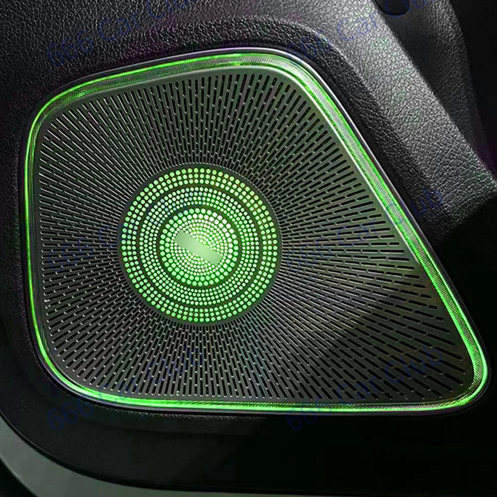 64 Colours LED Speaker Cover For Mercedes Benz W177 W118 W247 GLB GLA CLA A B Class Car Door Audio Decorative Lamp Ambient Light