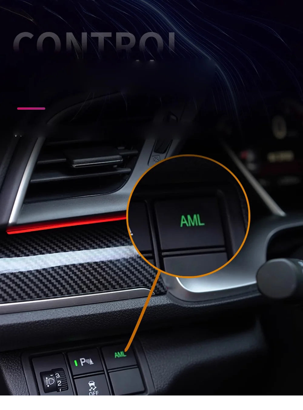 LED Car Inner Ambient light for Honda Civic 2016-2021 OEM Design Dynamic Ambient Lamp Original Car 1:1 Mold Kit APP Control