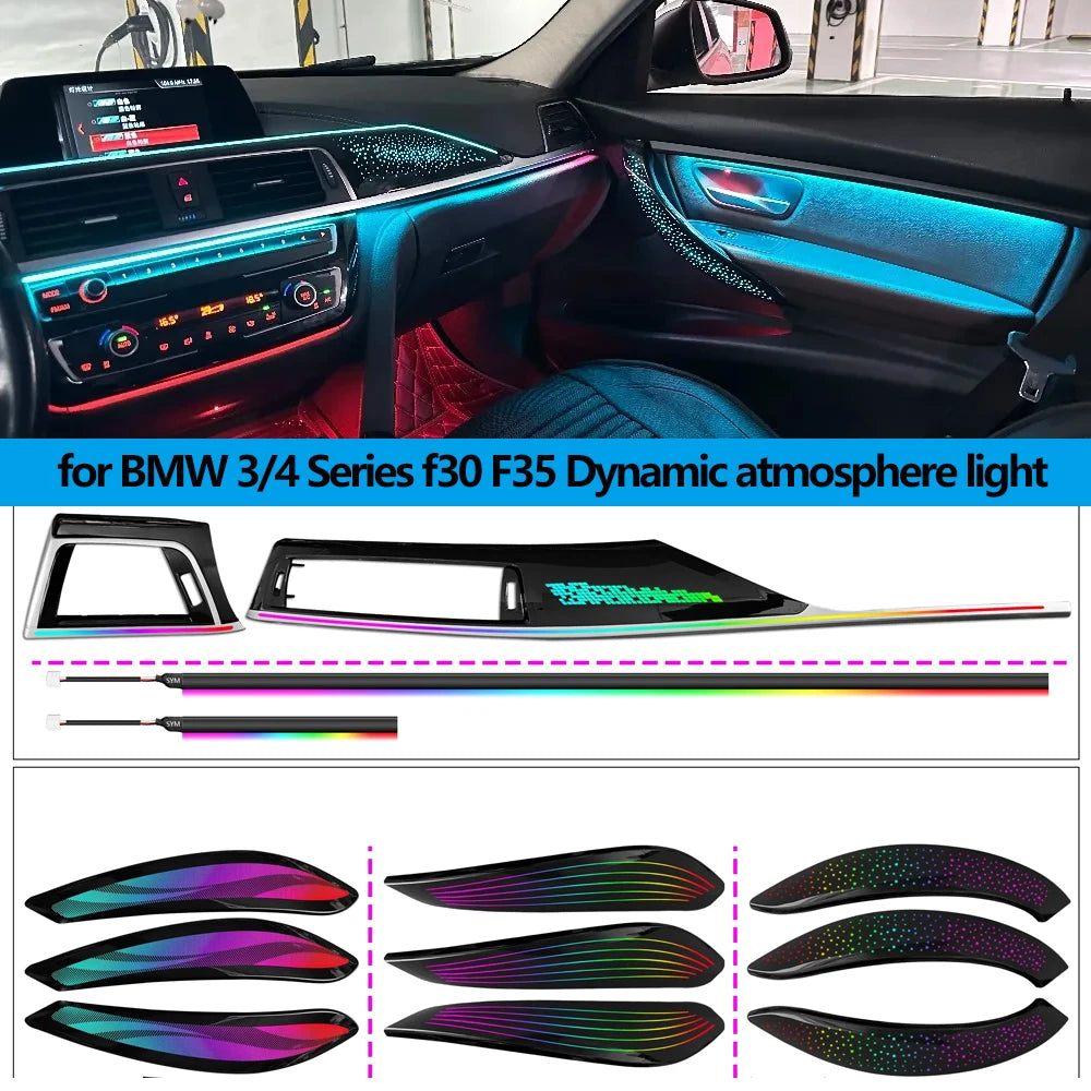 Original car 1:1 mold style for BMW 3/4 Series f30 F35 Dynamic atmosphere light dynamic light screen/APP control ambient light