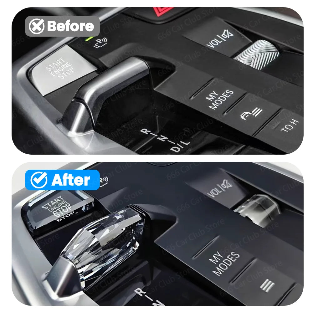LHD Crystal Gear Shift Knob 3 Piece Set For BMW x1 ix1 u1 u12 x2 ix2 u10 Car Interior Kit 2023-2025 Central Control Shift Button