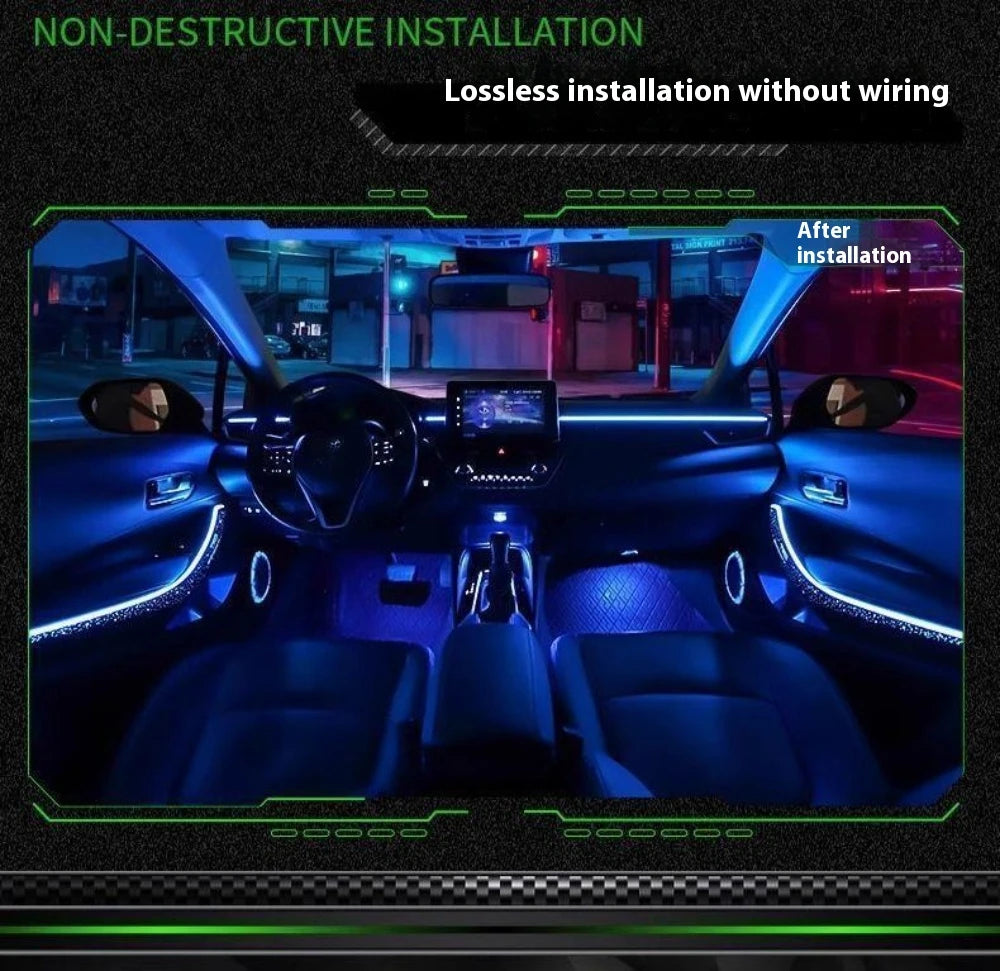 Automotive LED Ambient Light Galaxy Rainbow Kit For Toyota Corolla 2019 -2024 Dynamic Atmosphere door Panel Lights  APP control