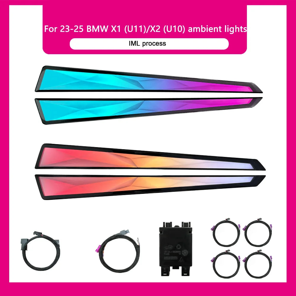 Upgrade Car Interior Crystal Ambient Light for BMW X1 X2 U11 U10 2023-2025 Car 64 Color LED Symphony Kit Auto Door Lights
