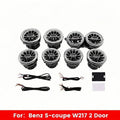 7/64 Colors LED Air Vents Ambient Light For Mercedes-Benz S-COUPE W217 C217 Car Refit Dashboard Outlet Atmosphere Lamp 2 Doors