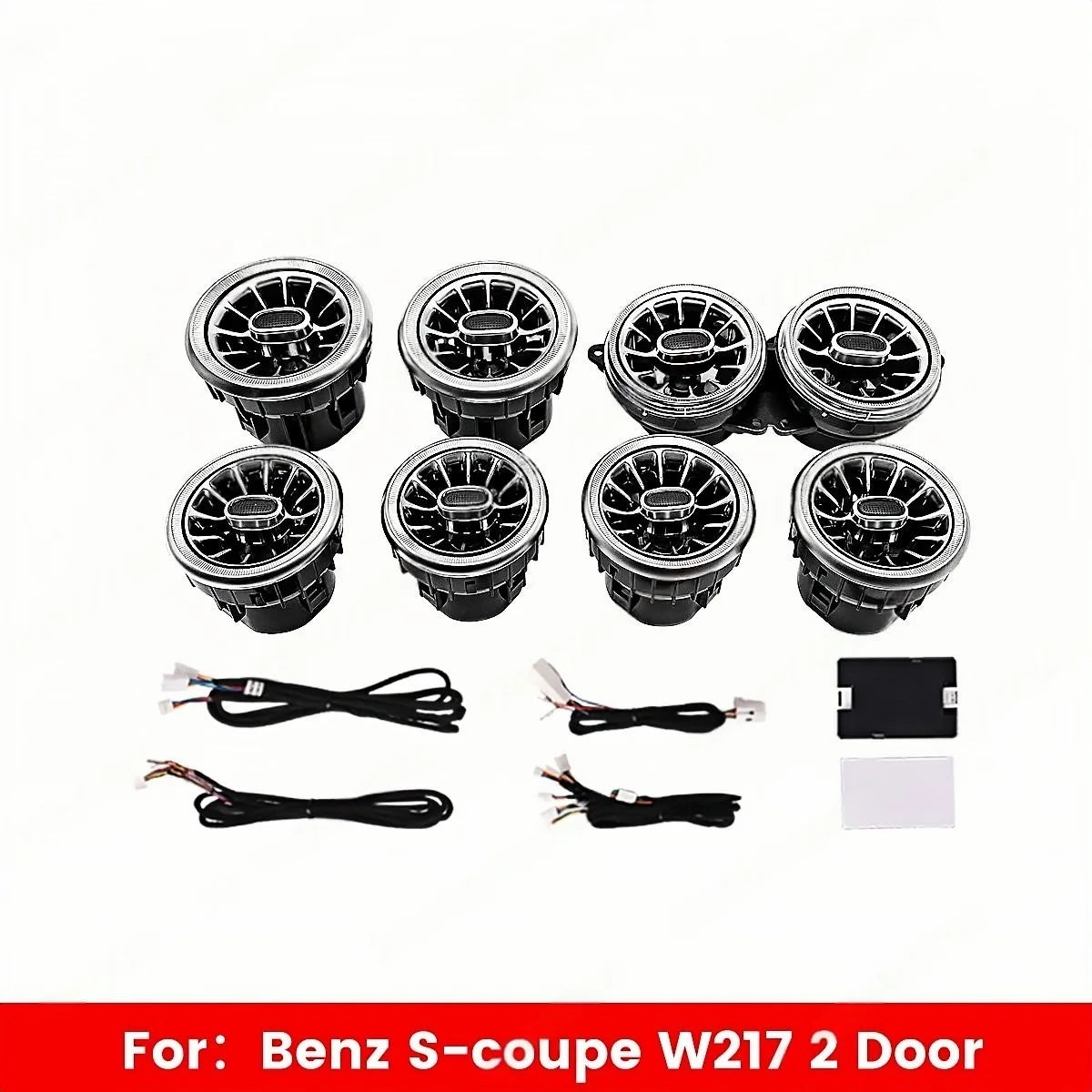 7/64 Colors LED Air Vents Ambient Light For Mercedes-Benz S-COUPE W217 C217 Car Refit Dashboard Outlet Atmosphere Lamp 2 Doors