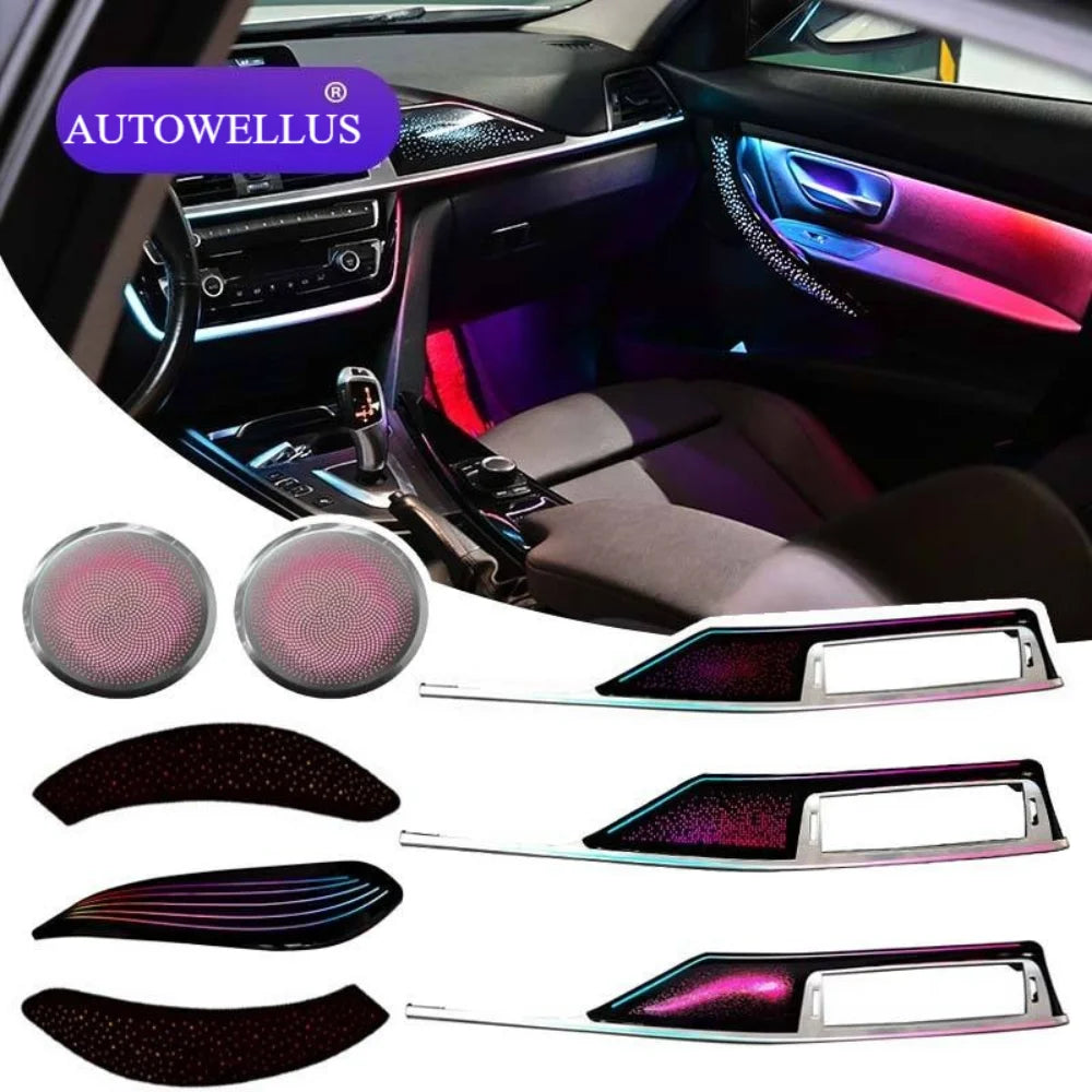 Interior Atmosphere Lighting 64 Color for BMW 2013-2019 3 Series F30 F31 F34 F36 Car Ambient Light Decoration Accessoriesight