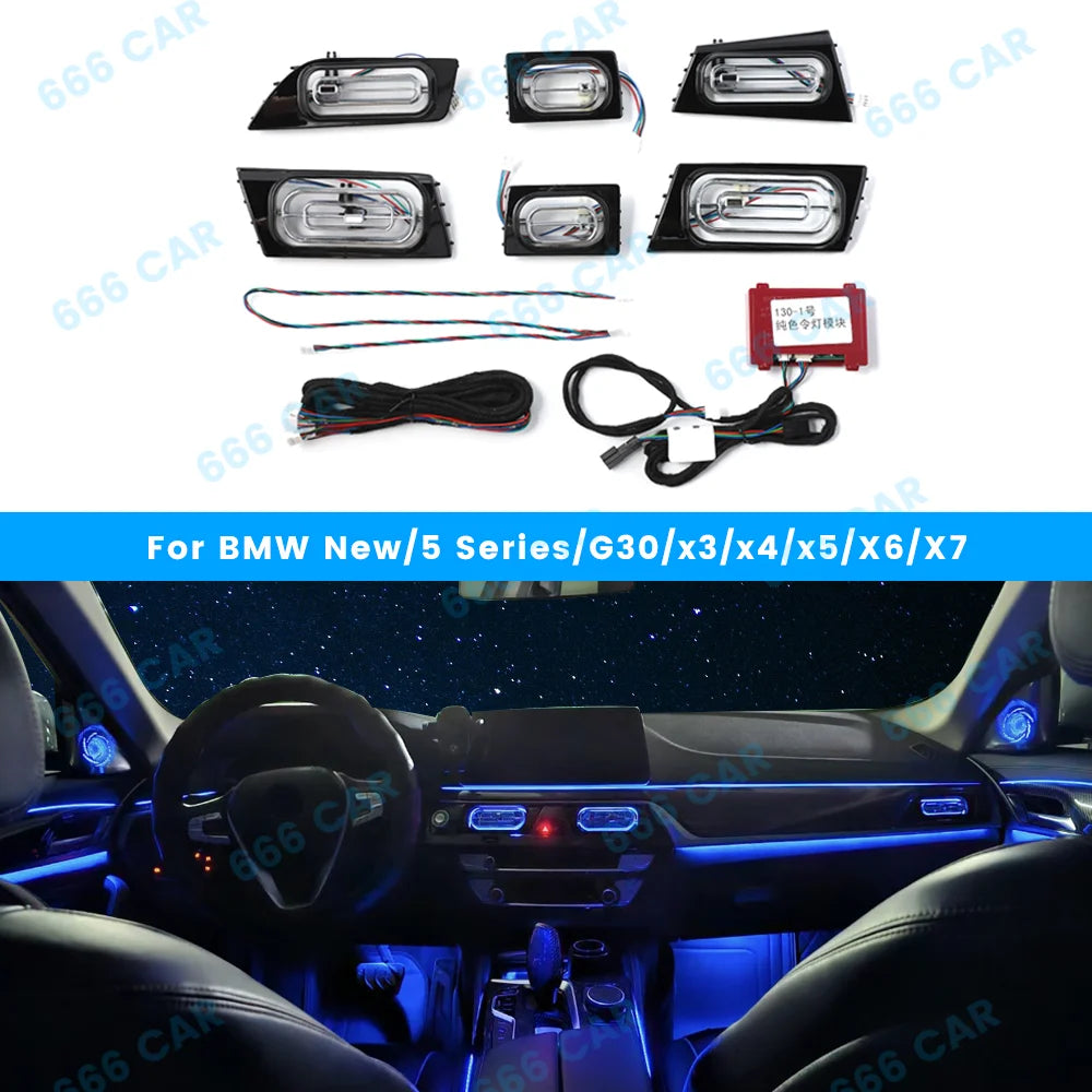 LED Colored Ventilation Opening For BMW G30 X3 X4 X5 X6 X7 G05 G06 G07 G01 G02 6GT Lndoor Ambient Light Modification