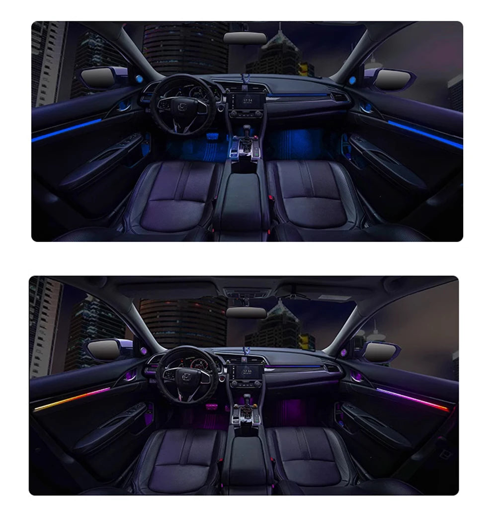 LED Car Inner Ambient light for Honda Civic 2016-2021 OEM Design Dynamic Ambient Lamp Original Car 1:1 Mold Kit APP Control