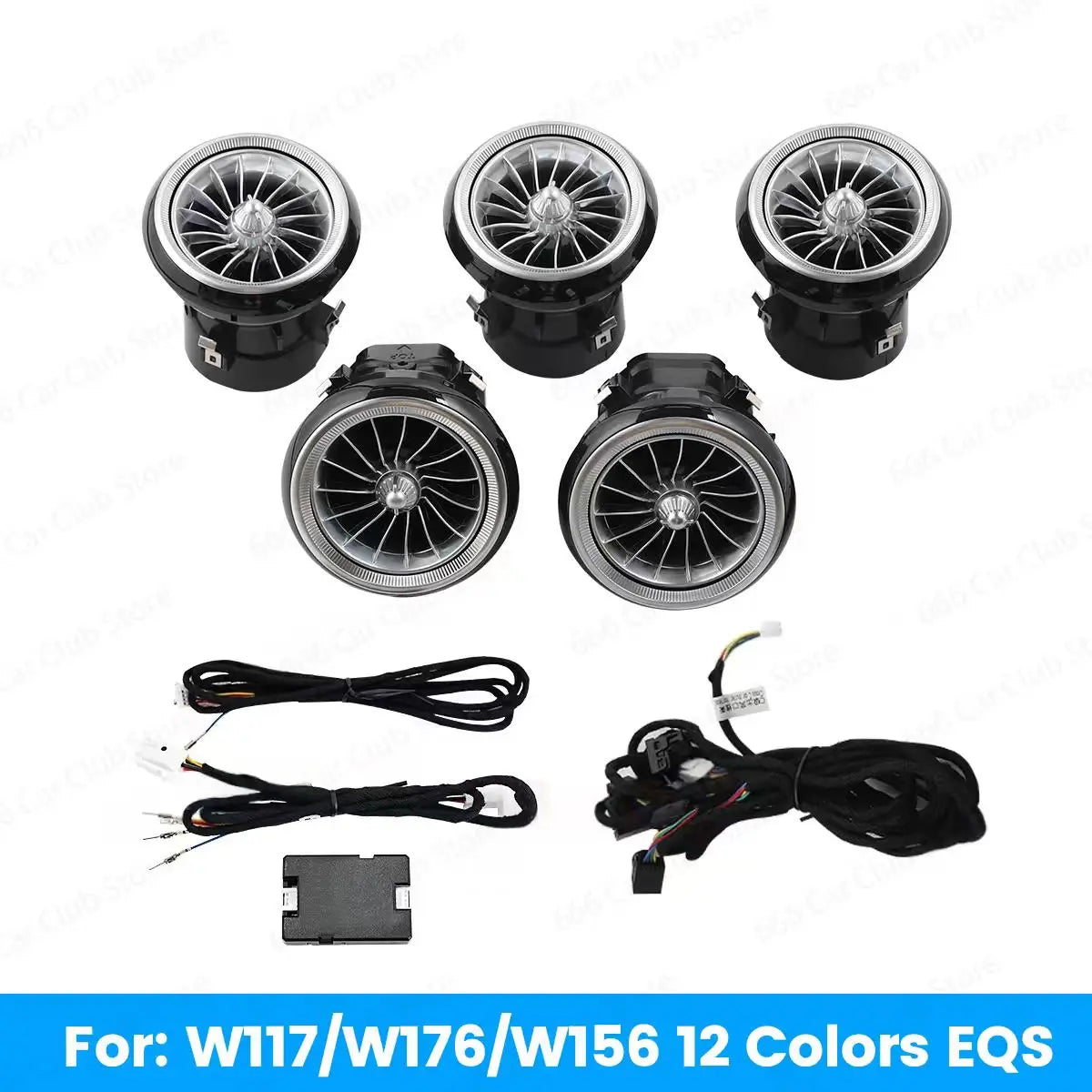 New 3/64 Color EQS LED Air Vents for Mercedes Benz W205 GLC X253 W213 W464 W117 W176 X156 W206 W167 Interior Lighting Upgrade