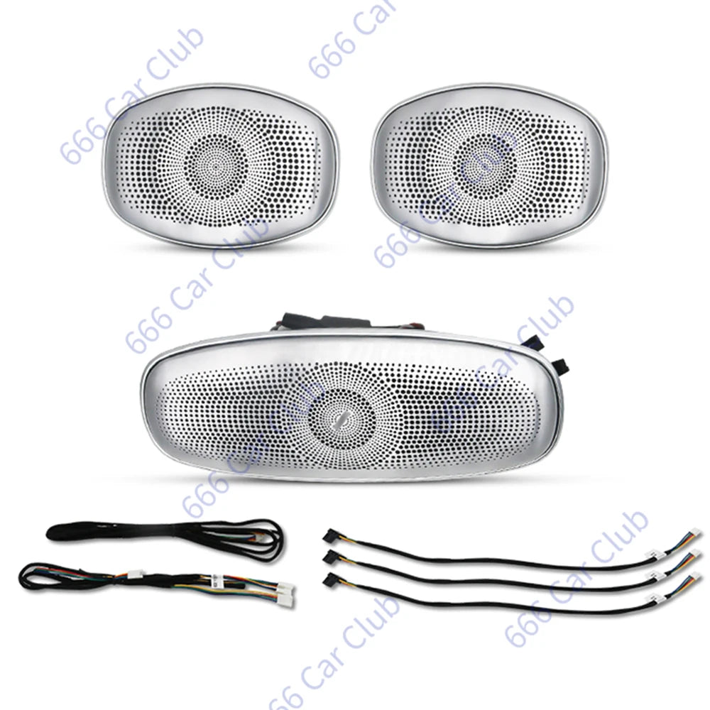 7/64 Color LED Air Vent for Mercedes-Benz S-Class W222 S400 S450 S320 S350 3D/4D Rotary Speaker Interior Decorative Strip