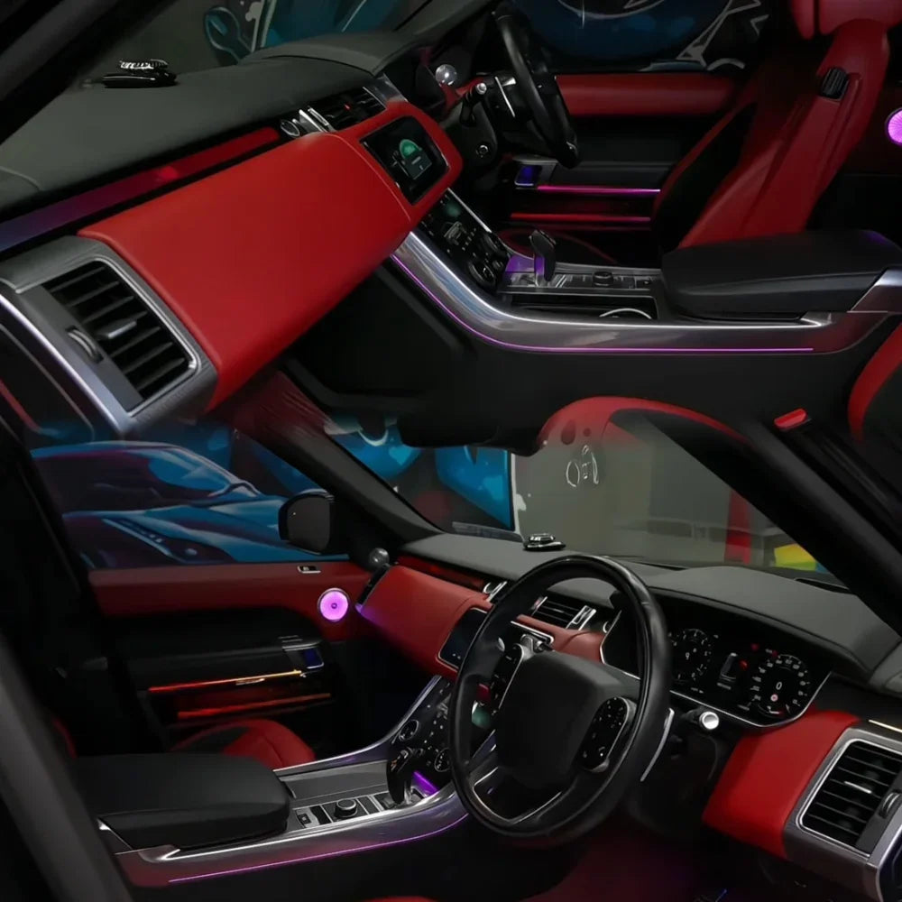 Upgrade Car Interior Ambient Lighting for Land Rover Range Rover Sport 2014-2022 LHD/RHD 64-color LED Symphony Ambient Light