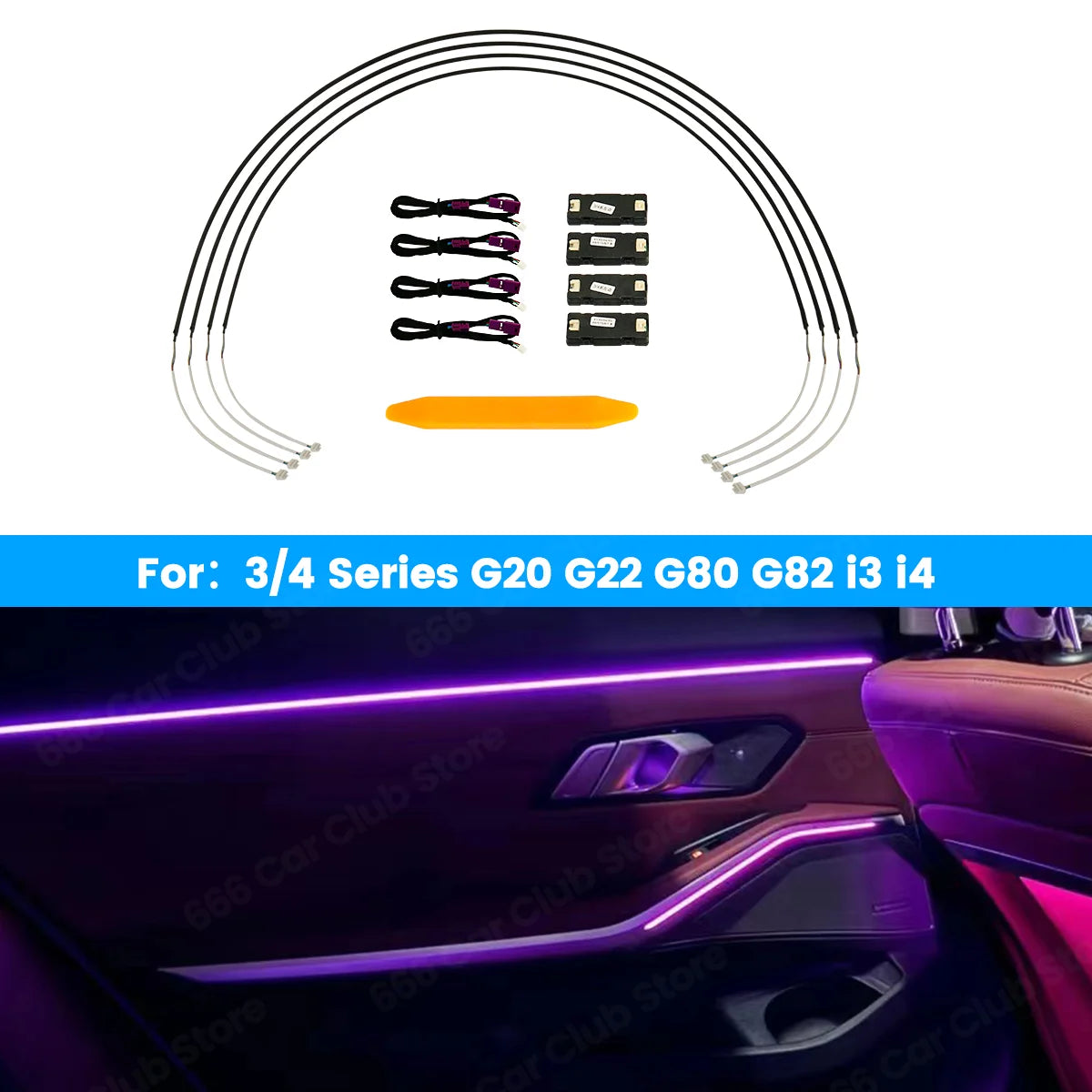 11 Colour Door Decorative Light For BMW G20 G21 G22 G26 G80 G82 M3 M4 New 2/3/4 Series Indoor Ambient Light Modification Accesso