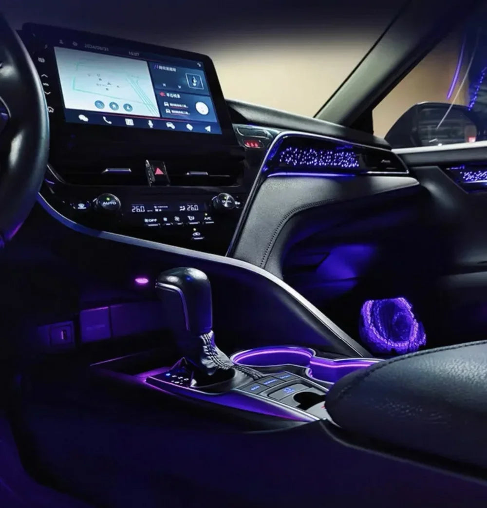 Auto Interior Light RHD Kit 64-color LED Car Ambient Light Trim Accessory Specifically for Toyota Camry 2018-2023 RHD Models
