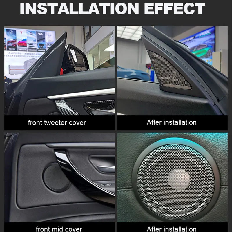 Car For BMW F34 3GT 3 Series Speaker Front Door Tweeter Music Modification Sticker Decoration Original Upgrade Cover Loudspeaker