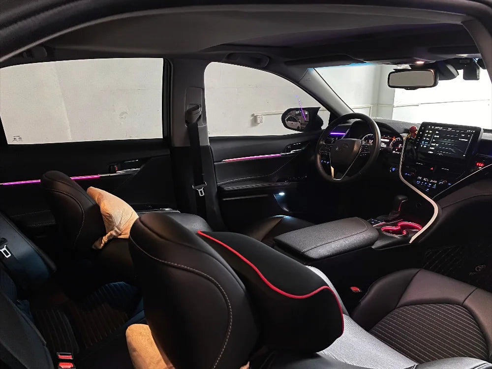 LED Car Inner Ambient light For Toyota Camry 2018-2023  Dynamic Ambient Lamp Original Car 1:1 Mold Kit Button APP Control