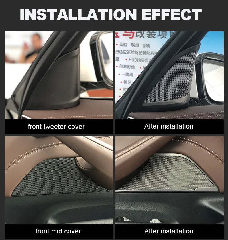 Car Front Door Tweeter Cover For BMW G30 5 Series Audio Trumpet  Head Treble Horn Frame Speaker Decoration Accessories Refit