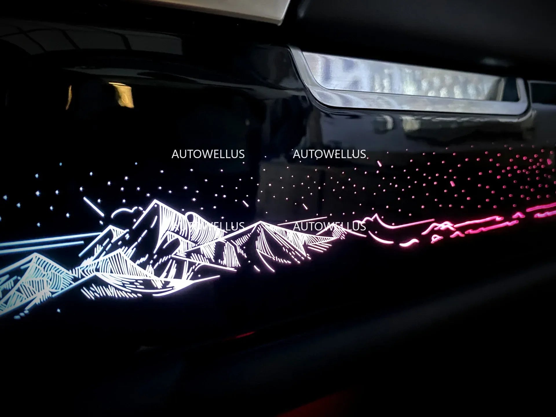 Car Interior Ambient Lighting For Land Rover Autobiography Vogue 2014-2017 Dynamic 64-color LED Speaker Cover Trim Accessories