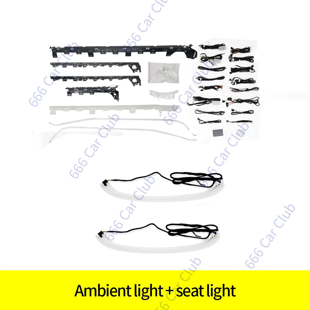 64 Colours Ambient Light For Mercedes Benz W177 W118 W247 A/B/CLA/GLA/GLB Class RGB LED Air Vents Car Door Seats Decorative Lamp