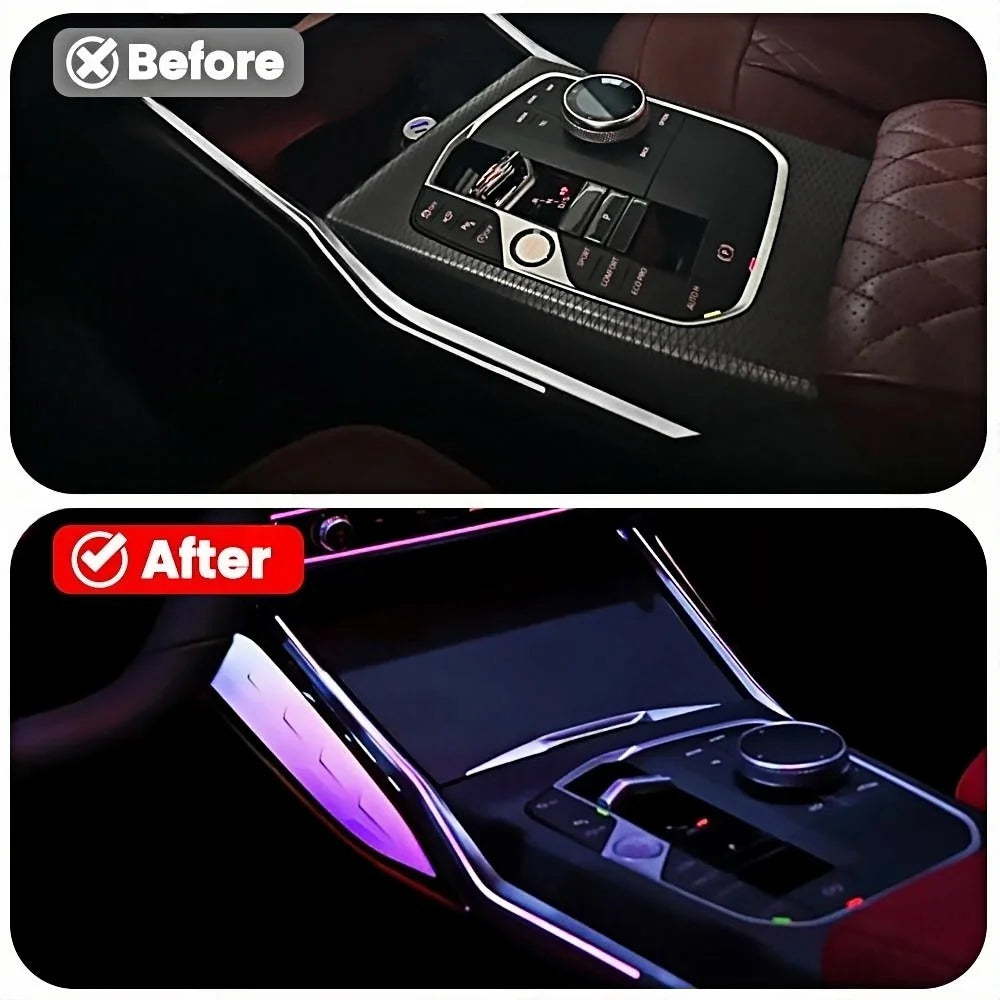 11 Colors LED Crystal Center Ambient Lighting For BMW 3 4 Series i3 G20 G22 G26 G80 G82 Console Saddle Atmosphere Light Interior