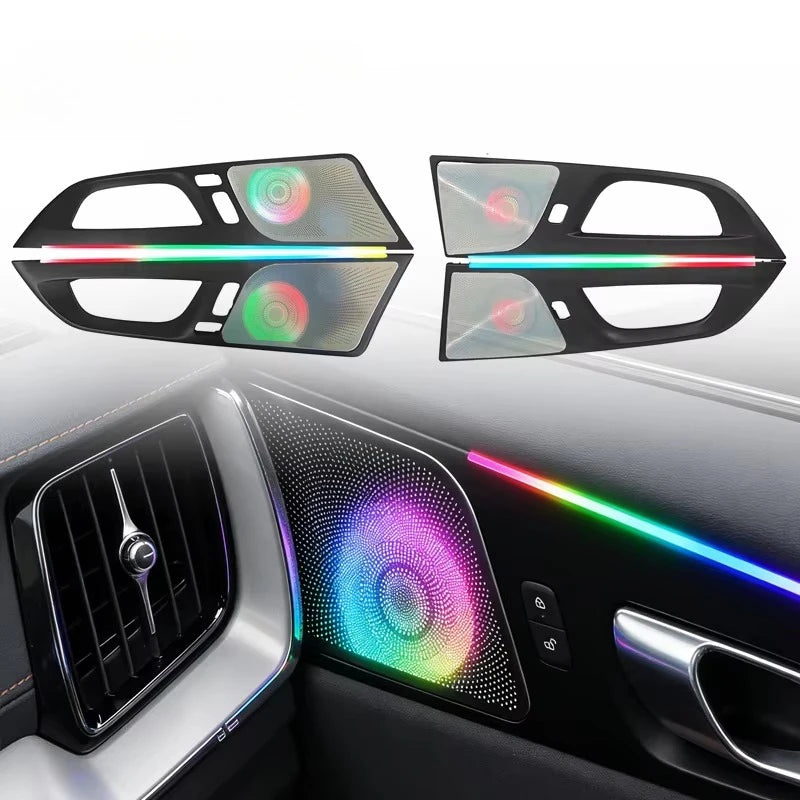 Auto 64 Colors Colorful Ambient Light for Volvo S60 XC60 2018-2025 Car Interior LED Atmosphere Light Accessories Decoration