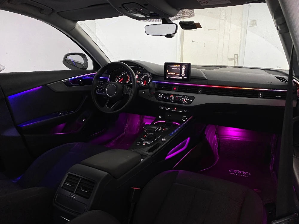 Automotive Inter LED Ambient Light For Audi A5 A5L S5 2017-2025 Galaxy Star dynamic Atmosphere door Panel Lights APP control