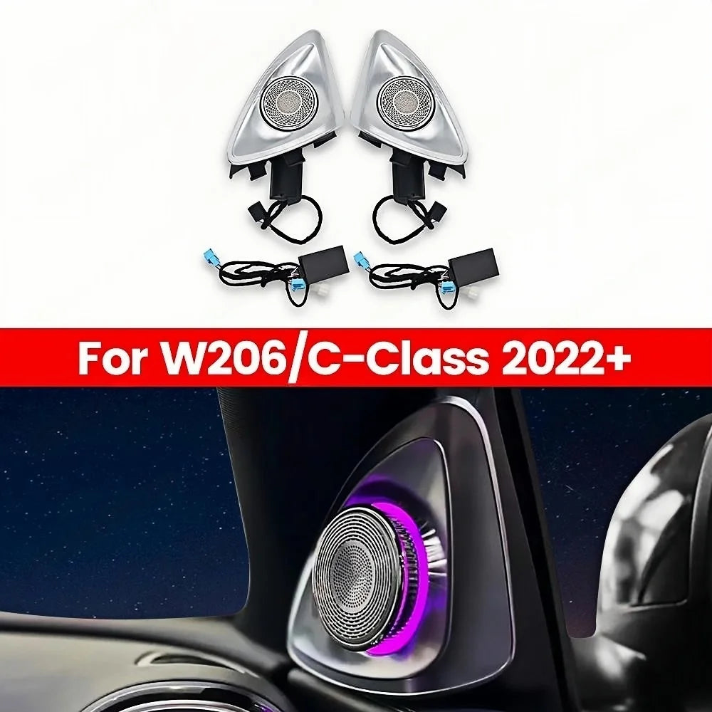 64 Colors For Mercedes Benz C-Class W206 Led Turbine Nozzle Ambient Light Air Vent Lamp New Outlet Turbo Interior Air Vent