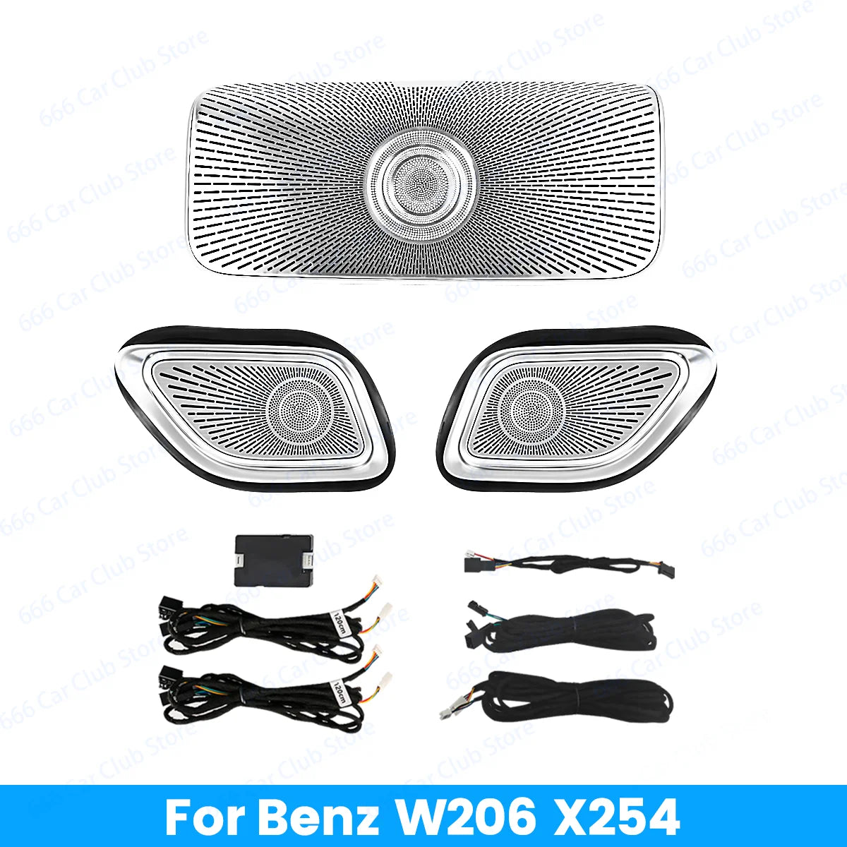 Original 64 Colours Car Roof Surround Speaker For Mercedes-Benz C-Class W206 X254 GLC Car LED Speaker Cover 3 Piece Set Part
