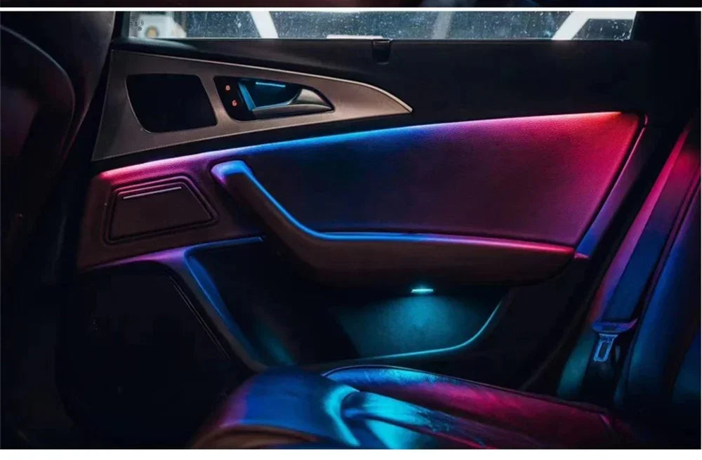 Automotive Inter LED Ambient Light  For Audi A6 C7 RS6 2012-2018  64 color dynamic Atmosphere door Panel Lights  APP control
