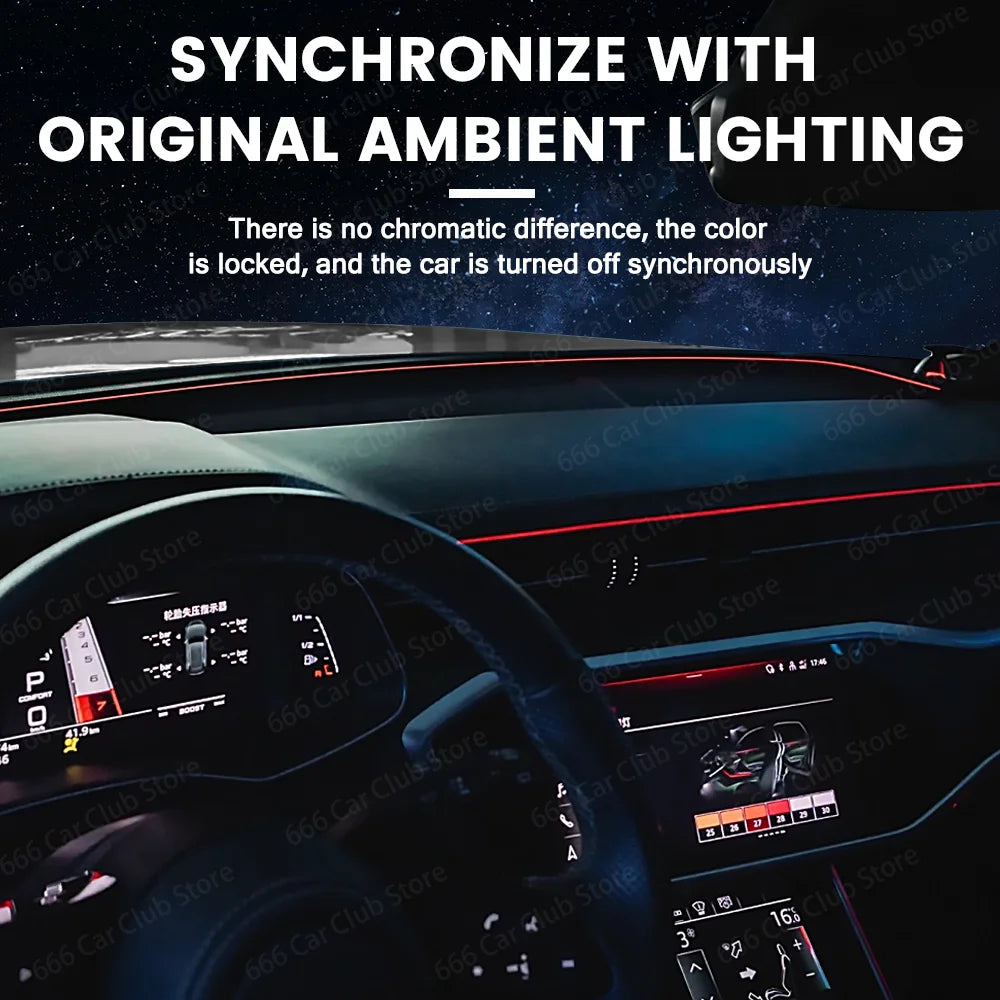 32 Colors LED Car Instrument Desk Lamp Adjustable Dimming for Audi A4 A5 Q5 B9 A6 A7 C8 Interior Lighting