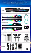 Car Interior LED Accessories For Toyota Highlander/Kluger XU70 2022-2024 64-color Starry Sky Saddle Symphony Ambient Light