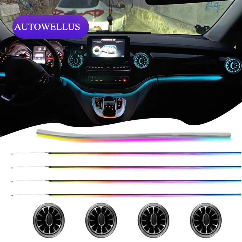 Car LED Ambient Light for Mercedes-Benz V Class V260 W447 2016-2022 Air Vents 64 Color Dynamic Symphony Interior Light Kit