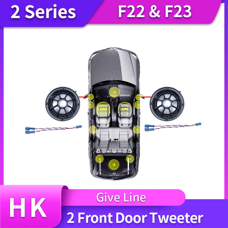 Car Front Door Tweeter Cover Speaker For BMW F22 F23 2 Series Loudspeaker Horn Modification Sticker Decoration Original Upgrade