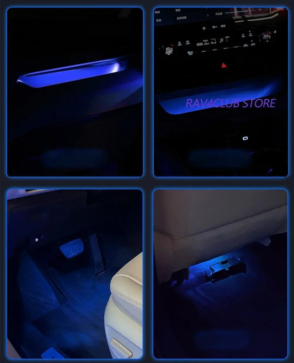 Auto Accessaries1:1 Mold Panel Atmosphere Light For Toyota Highlander 2022 2023 Dynamic Ambient Light Automotive LED Interior Sa