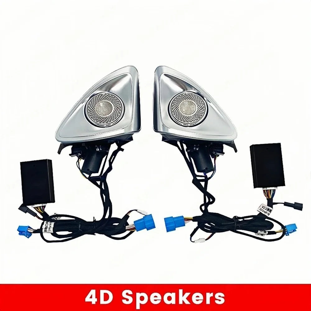 64 Colors LED Air Vents For Mercedes Benz W213 E-Class E Coupe W238 E43 E53 3D Rotating Tweeter Speaker Interior Ambient Light