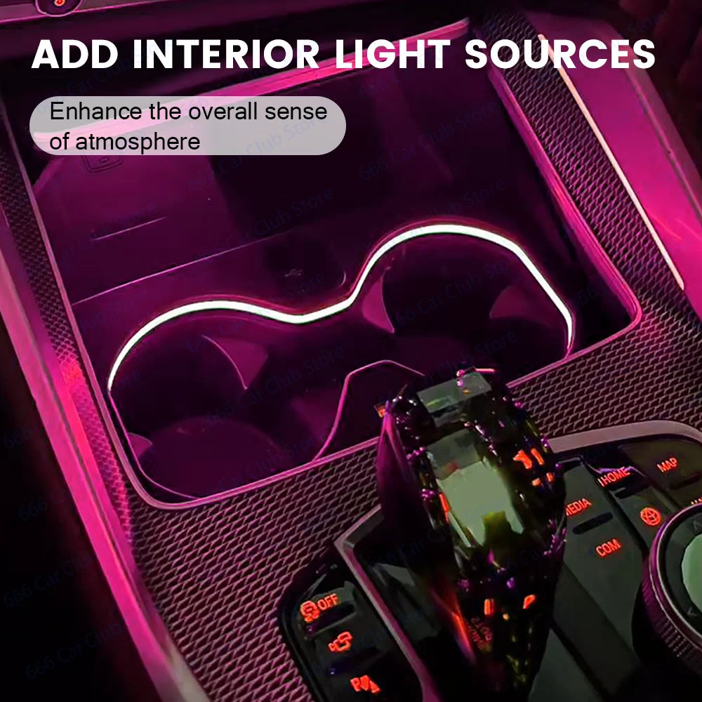 11 Colour LED Car Interior Cup Holder lamp For BMW New X5X6X7 G05 G06 G07 Decoration Ambient Light Modified accessories ﻿
