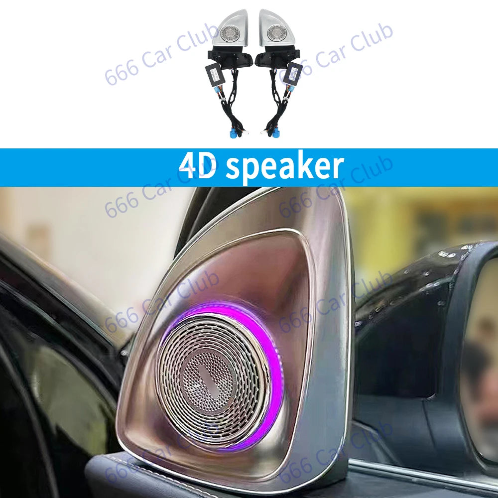 64 Environment Colors for Mercedes Benz GLC X254 Class 4D Speaker Turbine Air Outlet Console Center Light Speak Cover Decorative