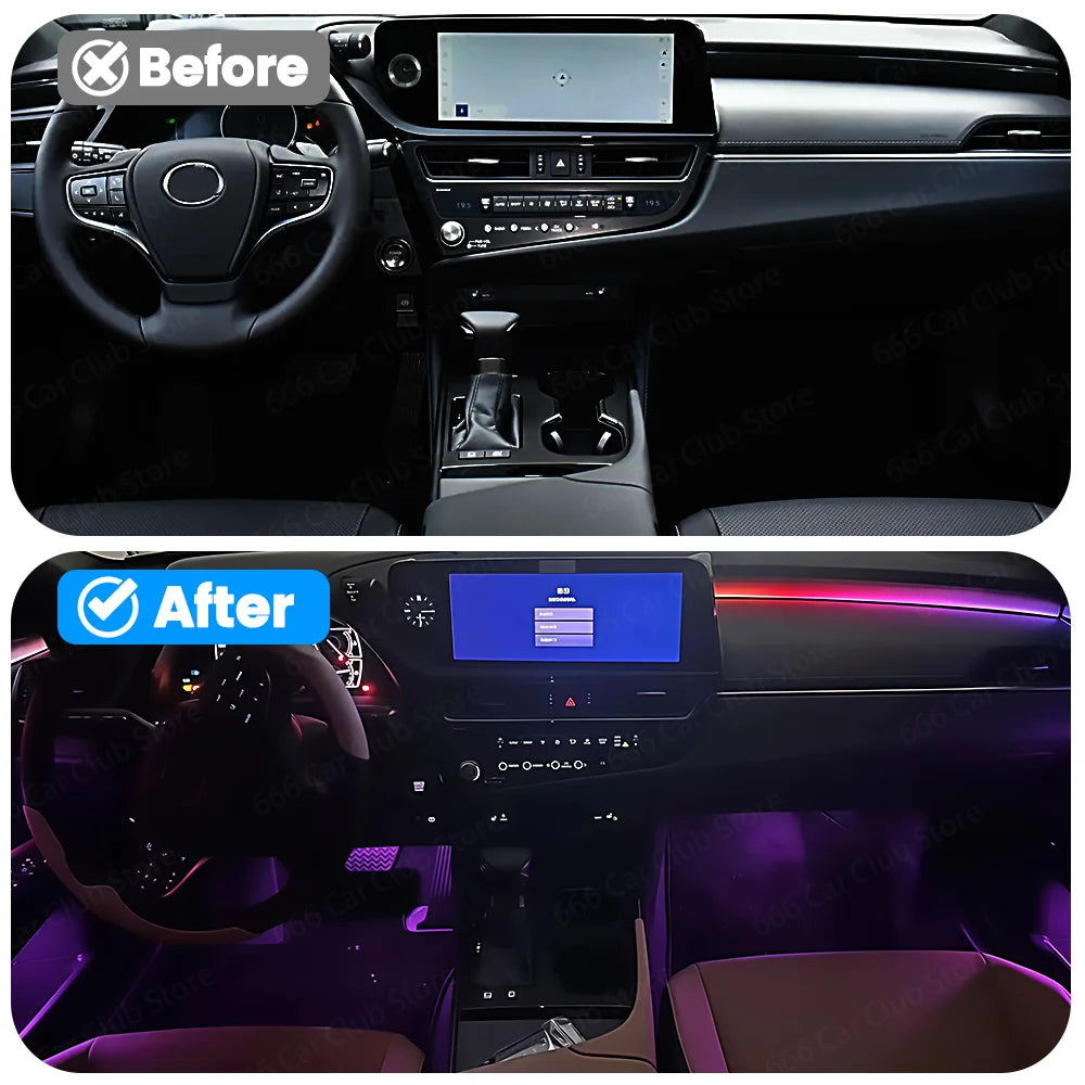 64 Colour Ambient Light For Lexus ES 200 260 300 2018-2023 Car LED Interior Instrument Door Dynamic Light Shadow Decorative Lamp