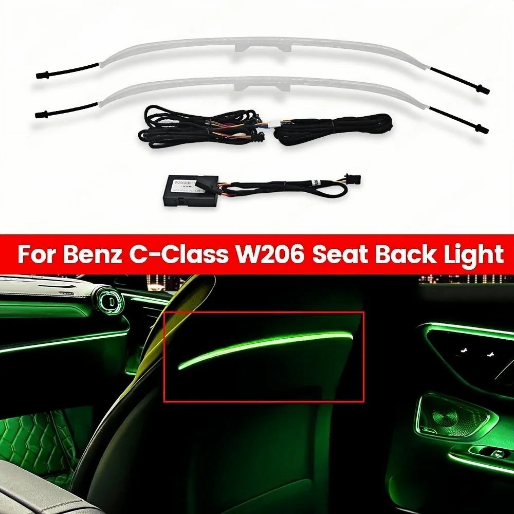 64 Colors For Mercedes Benz C-Class W206 Led Turbine Nozzle Ambient Light Air Vent Lamp New Outlet Turbo Interior Air Vent