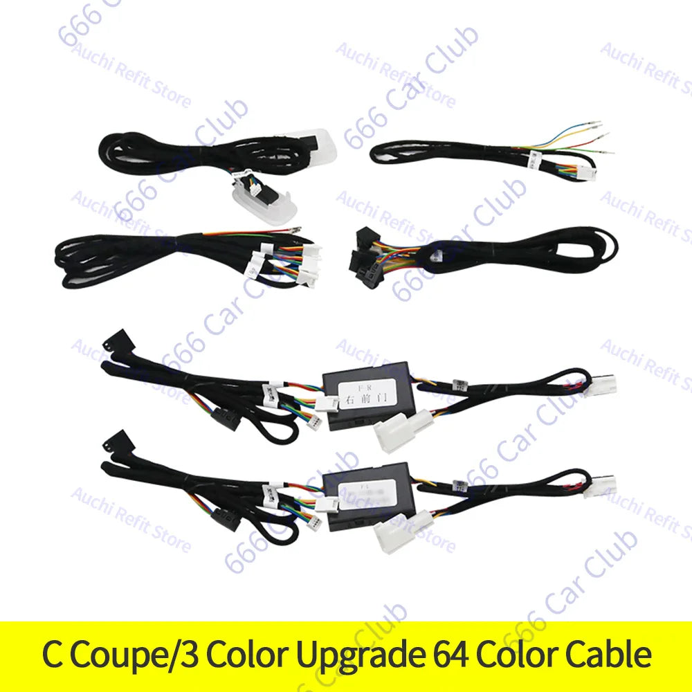 12/64 Colour Car LED Ambient Light For Mercedes-Benz C GLC Class Coupe W205 C43 C63 X253 LED Air Vent 3D Speaker Decorative Lamp