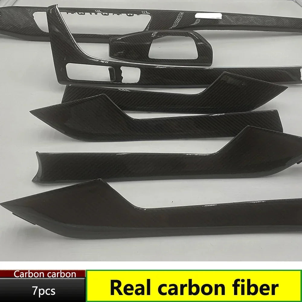 Auto AccessariesCarbon Fiber Sport Style Interior 7-piece Set For Audi B9 PA A4 A5 S4 S5 2017-2022 Interior Decorative Panel Str
