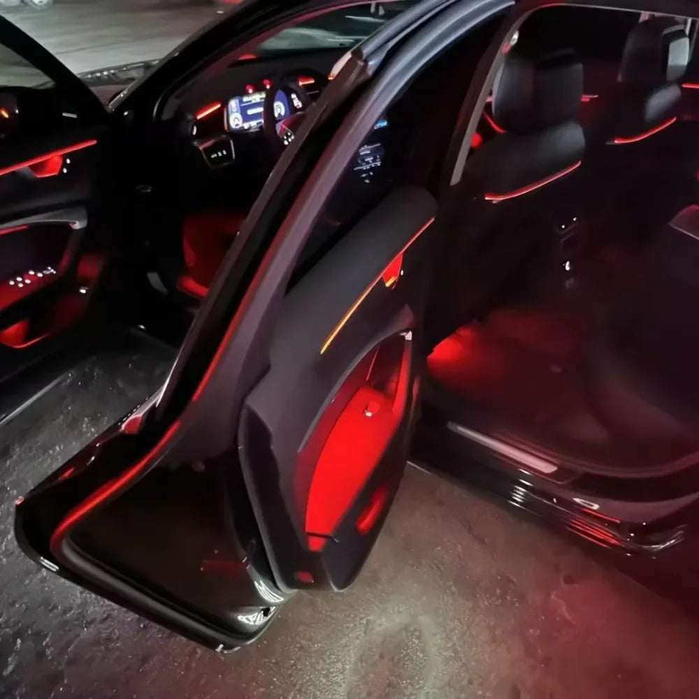 Car 64 Colors Active Lighting For Audi A6L C8 2019-2025 Interior LED Symphony Rainbow Ambient Light Decorative Accessories