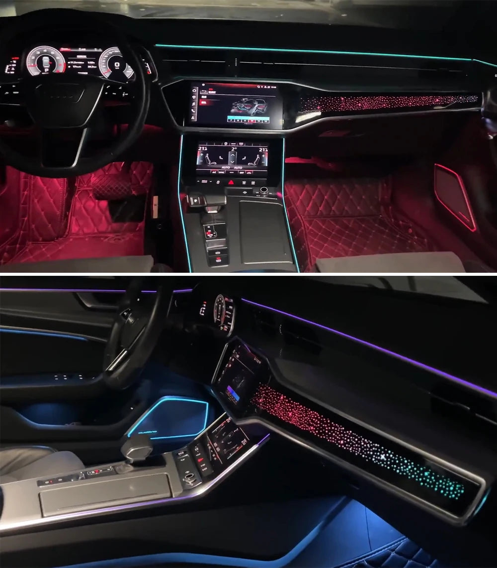 Ambient Light For Audi A6 A7 C8 2019-2025  environmental Backlight Atmosphere Lamp Kit Symphony 256 Colors APP MMI Control