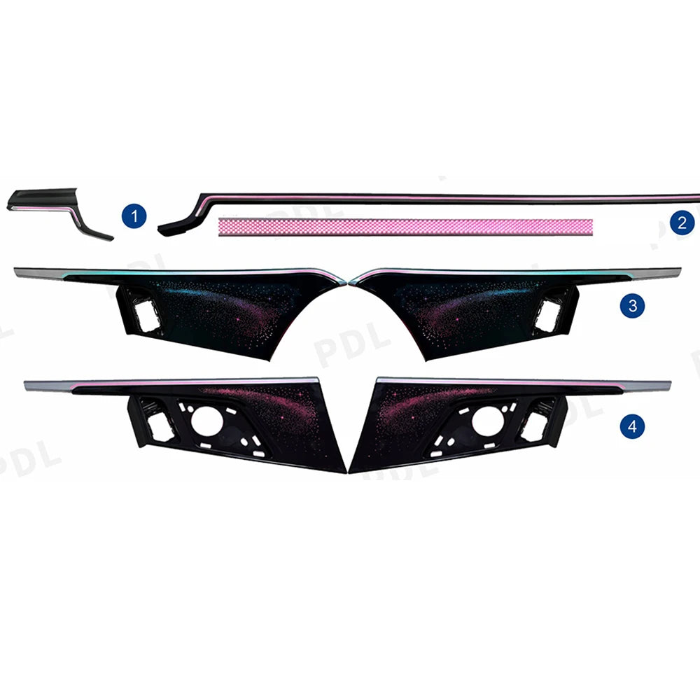 Automotive Inter LED Ambient Light For Audi A5 A5L S5 2017-2025 Galaxy Star dynamic Atmosphere door Panel Lights APP control