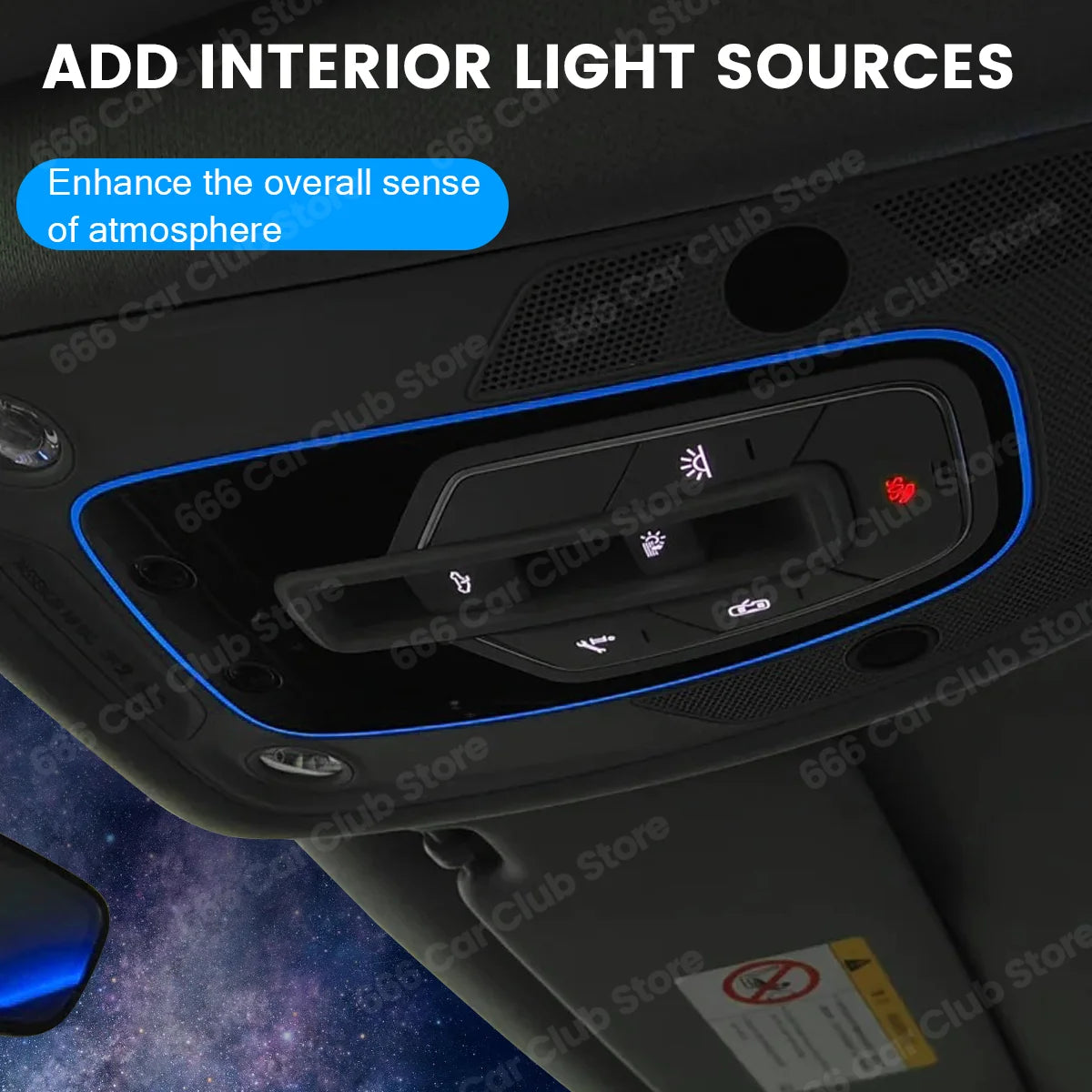 32 Colour Car LED Car Top Reading Light For Audi A4 A5 Q5 B9 A6 A7 C8Top Decorative Light Atmosphere Lights Modified Accessories