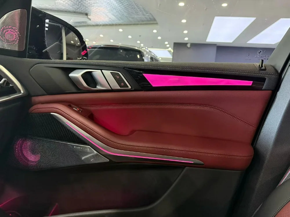 Car Crystal Ambiance Light Dynamic mold For BMW x5 g18 Decorate light LED Atmosphere Lamp Interior Footwell light original style