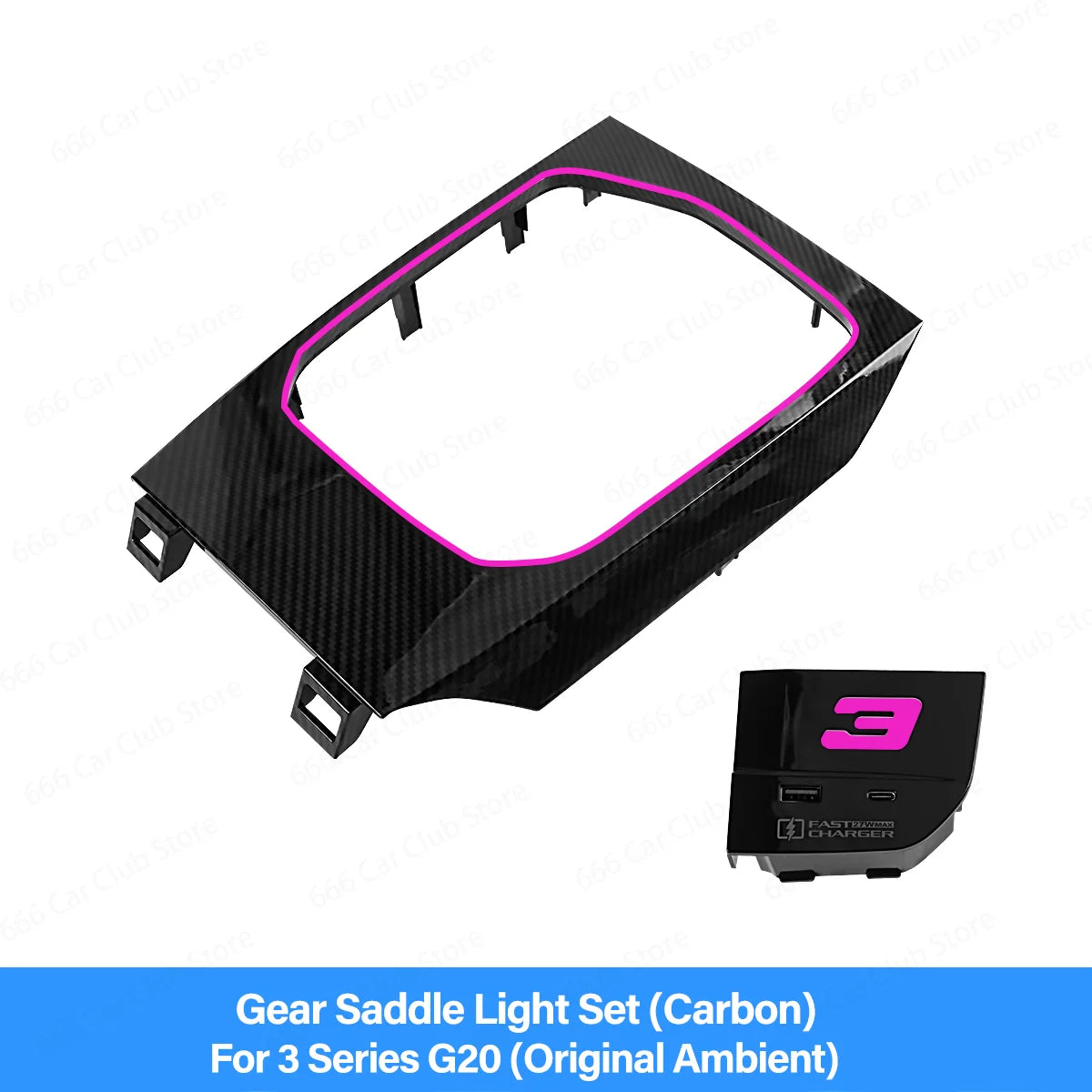 Center Console Saddle Light Panel Ambient Lighting For BMW 3 Series G20 4 Series G22 G26 G28 Interior Upgrade