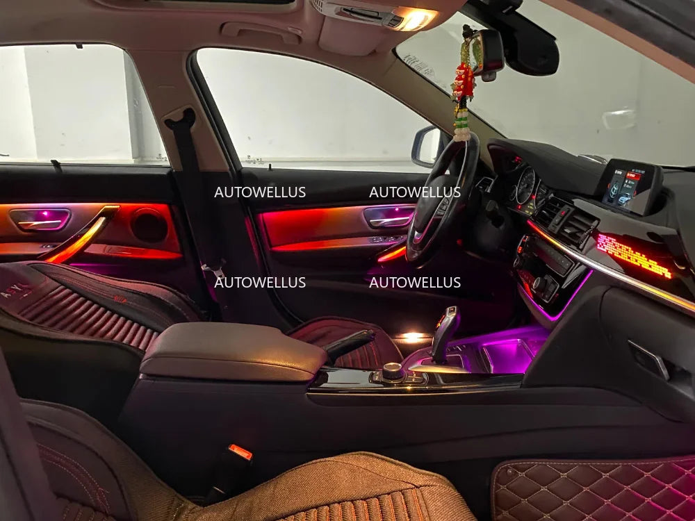 64 Color Dynamic LED Ambient Light for BMW 3 Series 3GT 4 Series F30 F34 F36 Auto Interior Atmosphere Lighting Systems