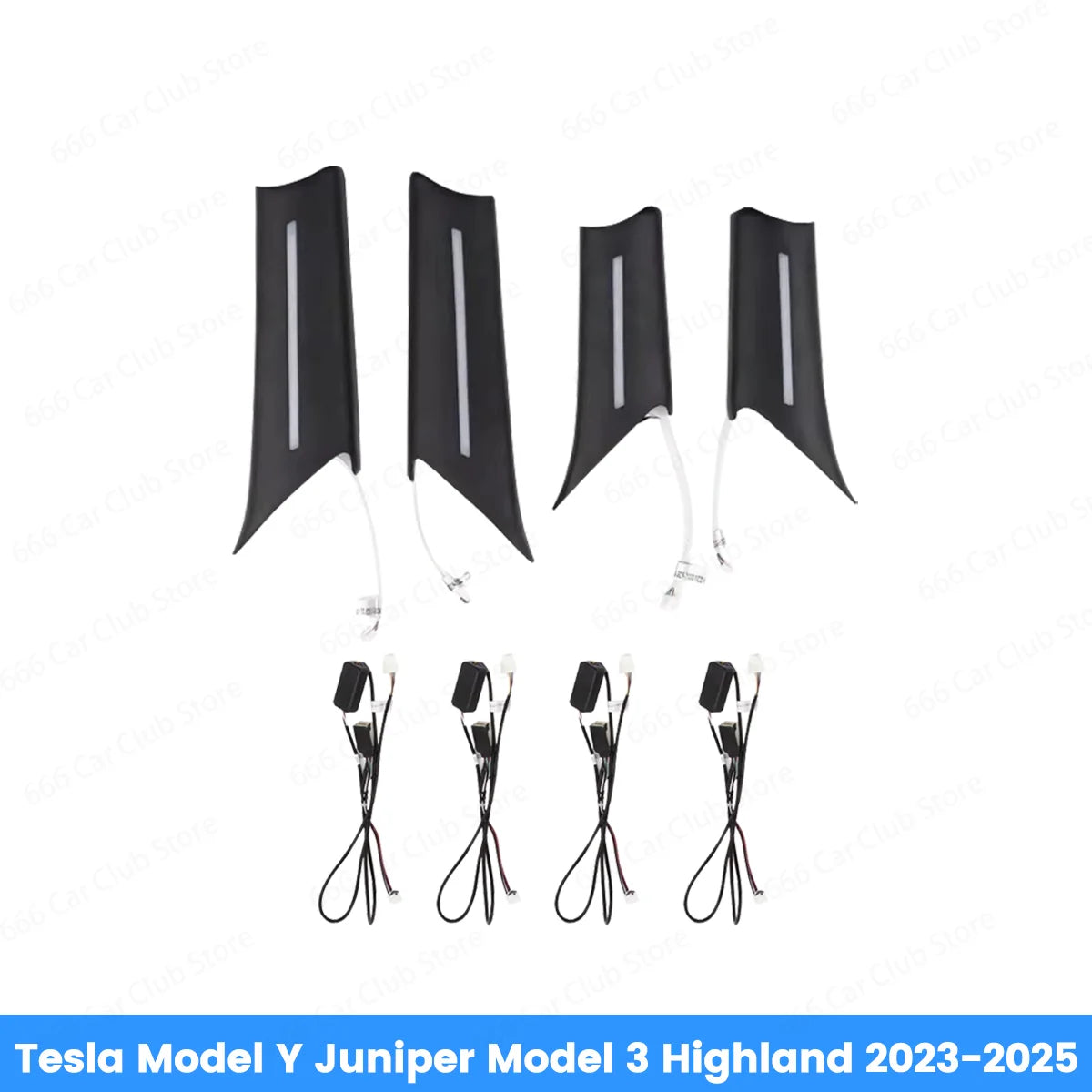 Ambient Lighting 4-Door Color Handle Lights for Tesla Model Y Juniper Model 3 Highland 2023-2025 Interior Car Light Upgrade